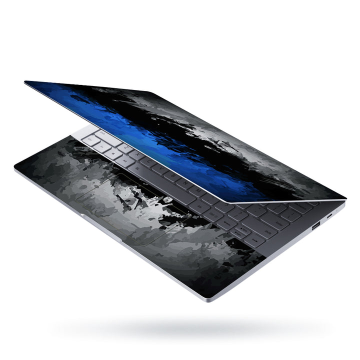 Laptop Skin - Blue Black Grey Art