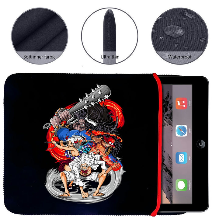 Printed Neoprene Reversible Laptop & Tablet Sleeve - Anime Action DS6