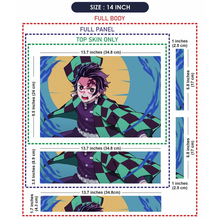 Laptop Skin - Anime Tanjiro Kamado Water Breathing