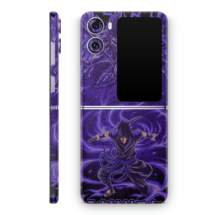 Mobile Skin Wrap - Anime Sasuke Uchiha Blue Design