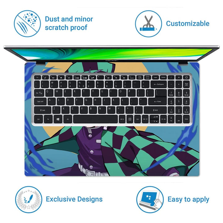 Laptop Skin - Anime Tanjiro Kamado Water Breathing