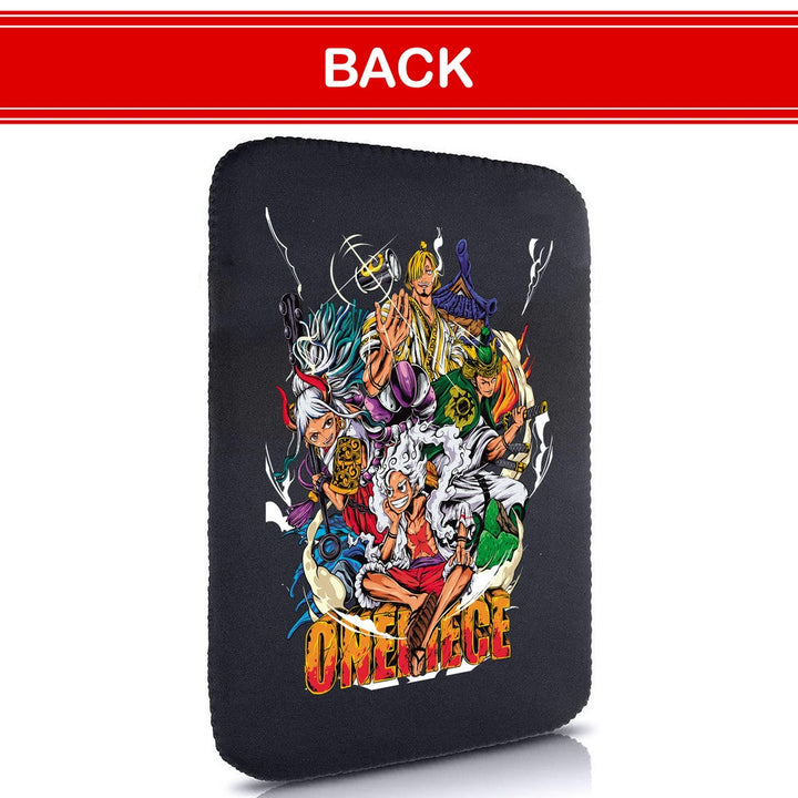 Printed Neoprene Reversible Laptop & Tablet Sleeve - Anime Onepiece Letsgo