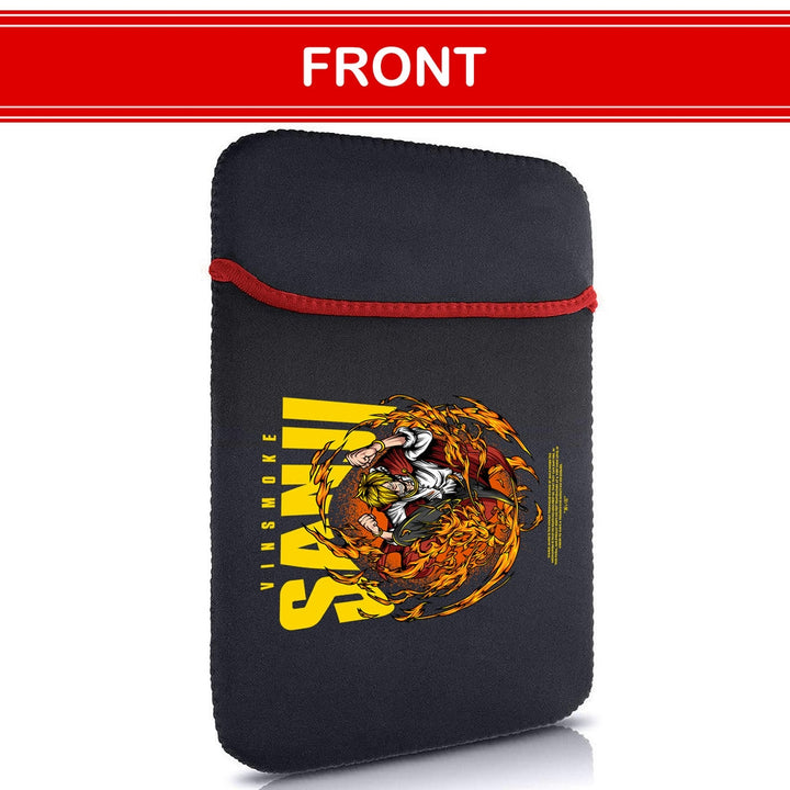 Printed Neoprene Reversible Laptop & Tablet Sleeve - One Piece Sanji DS1