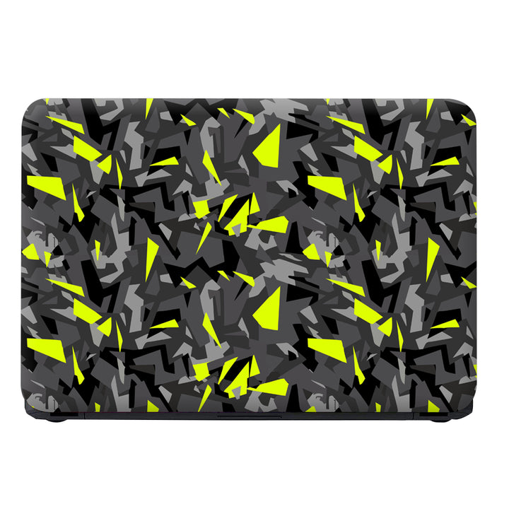 Laptop Skin - Black Grey Yellow Sparkle