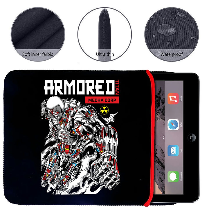 Printed Neoprene Reversible Laptop & Tablet Sleeve - Anime Attack on Titan DS22