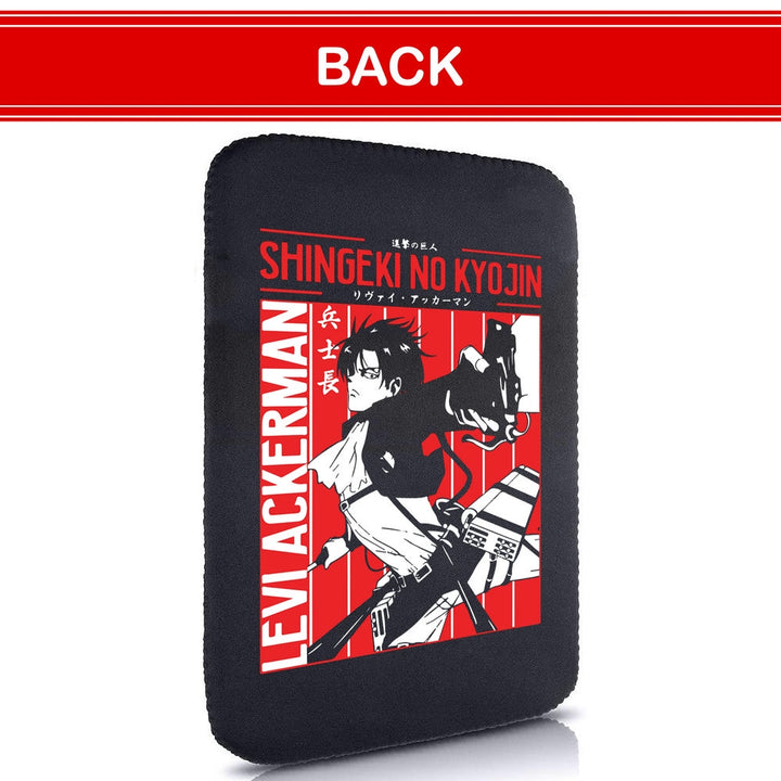 Printed Neoprene Reversible Laptop & Tablet Sleeve - Anime Attack on Titan DS11