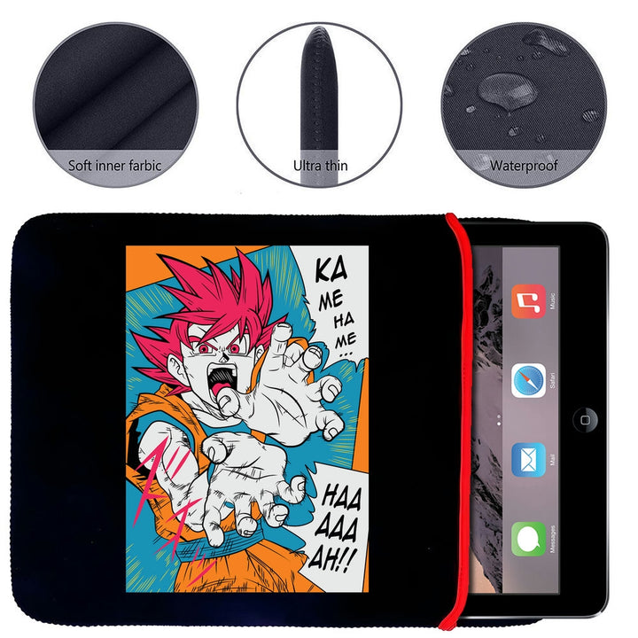 Printed Neoprene Reversible Laptop & Tablet Sleeve - Anime Dragon Ball DS01