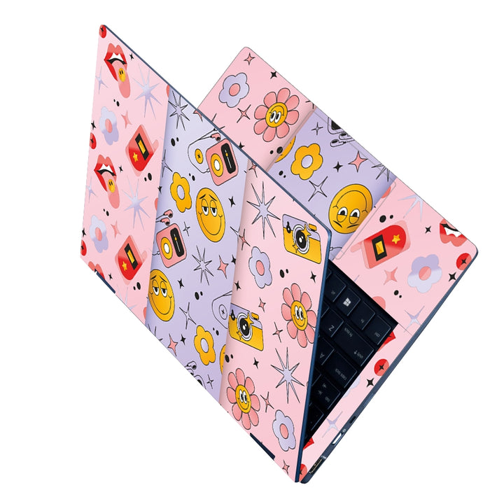 Laptop Skin - Tounge Faces Flower