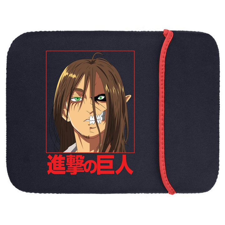 Printed Neoprene Reversible Laptop & Tablet Sleeve - Anime Attack on Titan DS15