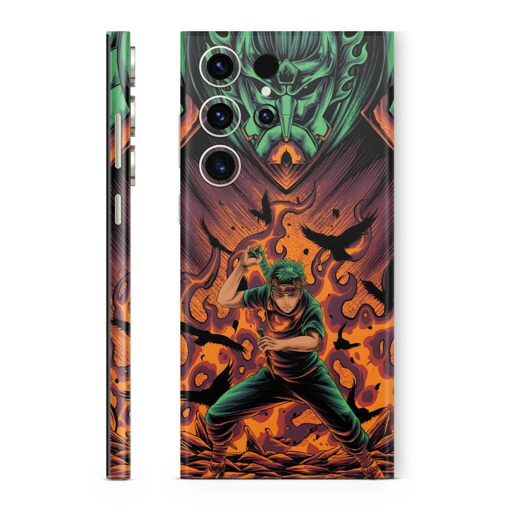 Mobile Skin Wrap - Anime Shisui Green Brown Design