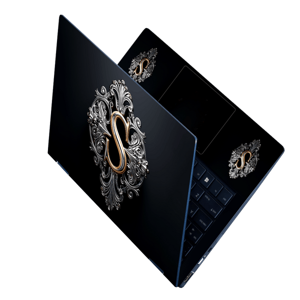 Laptop Skin - Elegant 3D Rendered S Letter