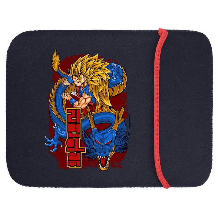 Printed Neoprene Reversible Laptop & Tablet Sleeve - Anime Action DS15