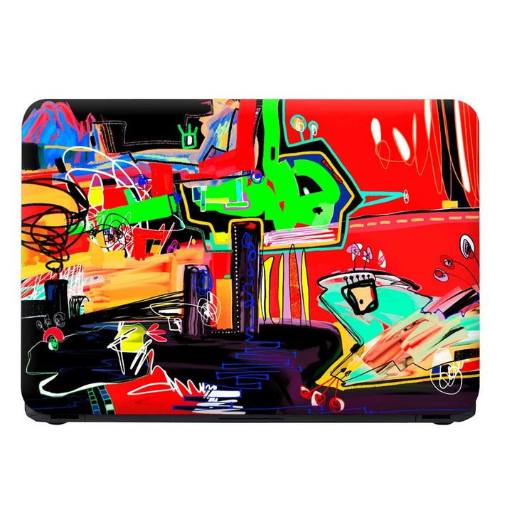 Laptop Skin - Urban Graffiti Red Shaded