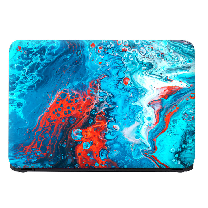 Laptop Skin - Blue Orange Stone Art