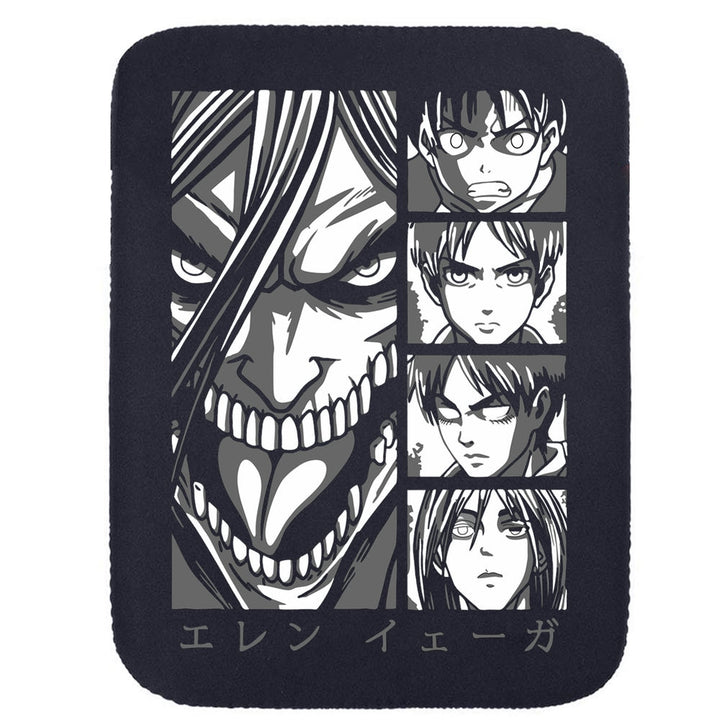 Printed Neoprene Reversible Laptop & Tablet Sleeve - Anime Attack on Titan DS19