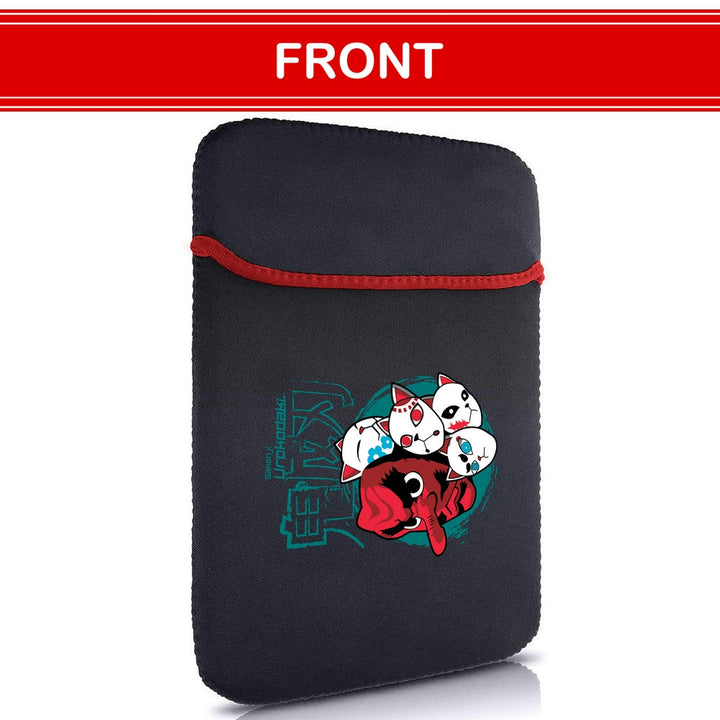 Printed Neoprene Reversible Laptop & Tablet Sleeve - Anime Demon Slayer Kimetsu No Yaiba DS17