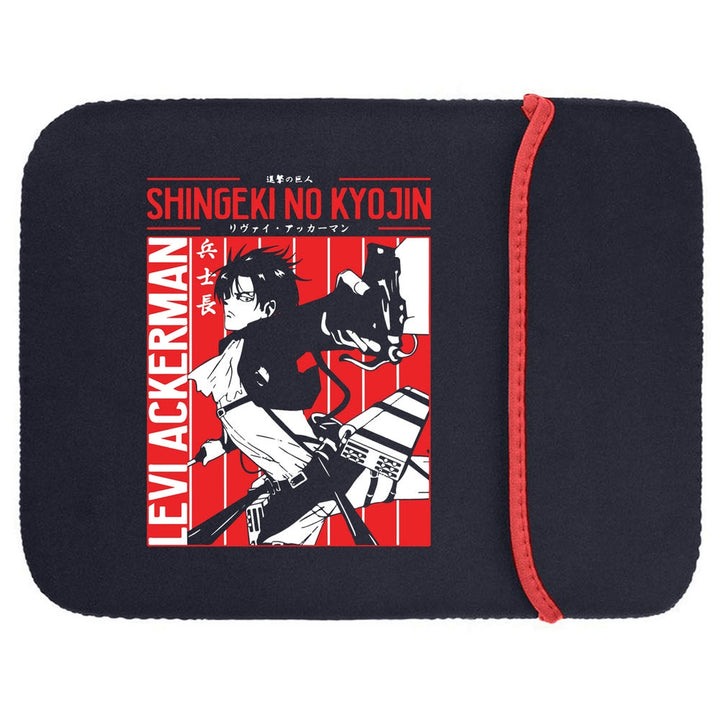 Printed Neoprene Reversible Laptop & Tablet Sleeve - Anime Attack on Titan DS11