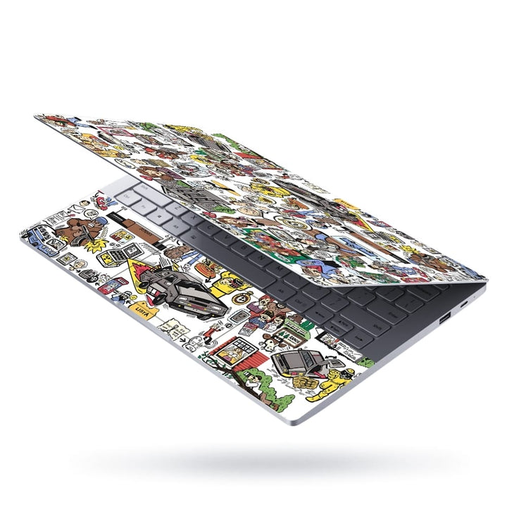 Laptop Skin - Doodle Art on White