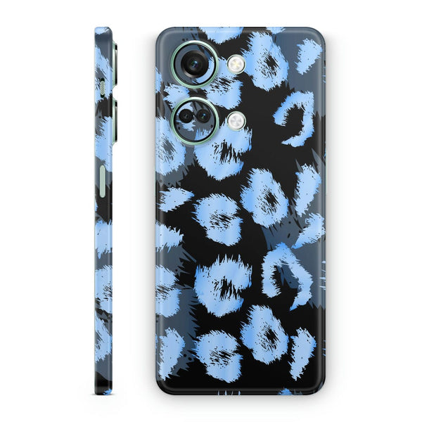 Mobile Skin Wrap - Blue Shaded Leopard Print