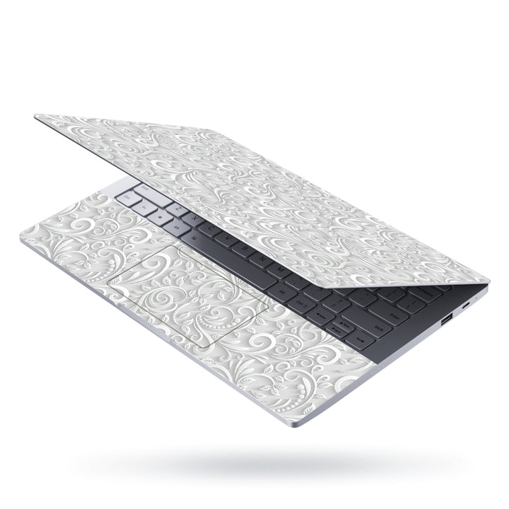 Laptop Skin - White 3D Floral