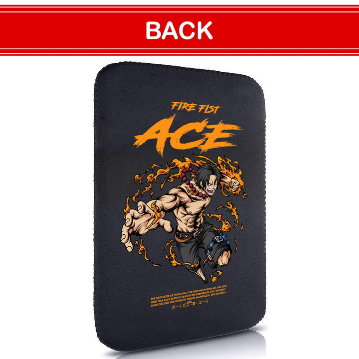 Printed Neoprene Reversible Laptop & Tablet Sleeve - One Piece Ace DS1