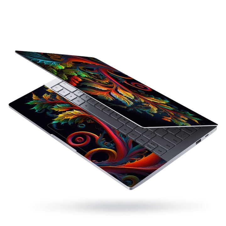 Laptop Skin - Colorful Painting of a Tree Spiral Design