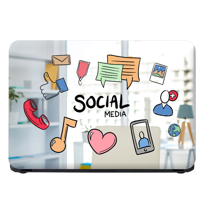 Laptop Skin - Social Media Handmade Symbols