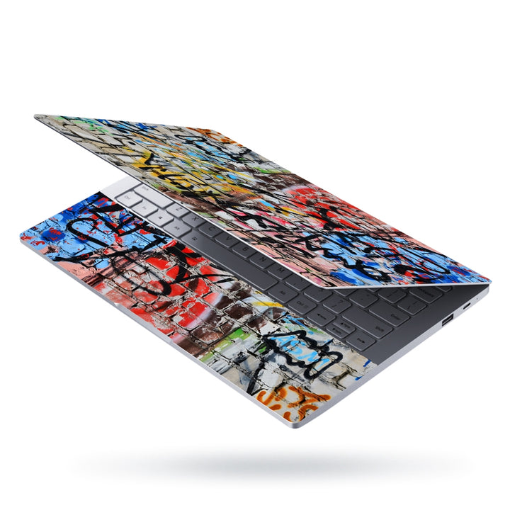 Laptop Skin - Wall Decorated With Colorful Abstract Graffiti