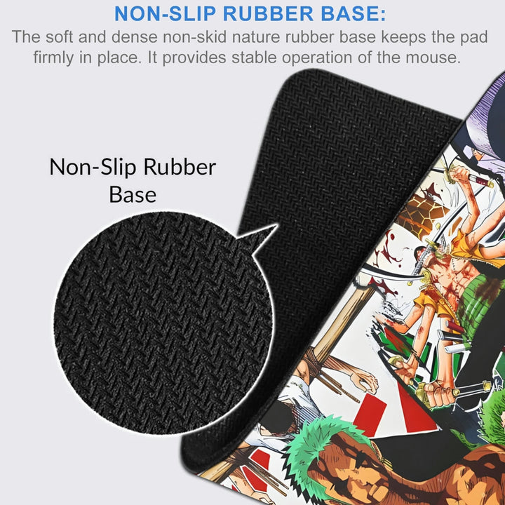 Anti-Slip Desk Mat Gaming Mouse Pad - One Piece Roronoa Zoro RZ07