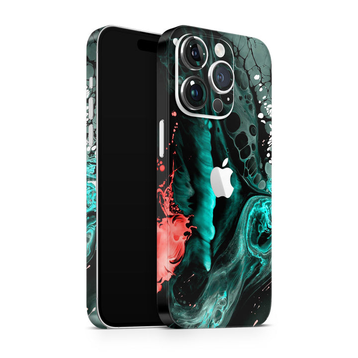 Apple iPhone Skin Wrap - Green Shaded Marble Art - SkinsLegend