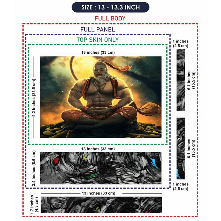 Laptop Skin - Lord Hanuman Meditation Pose