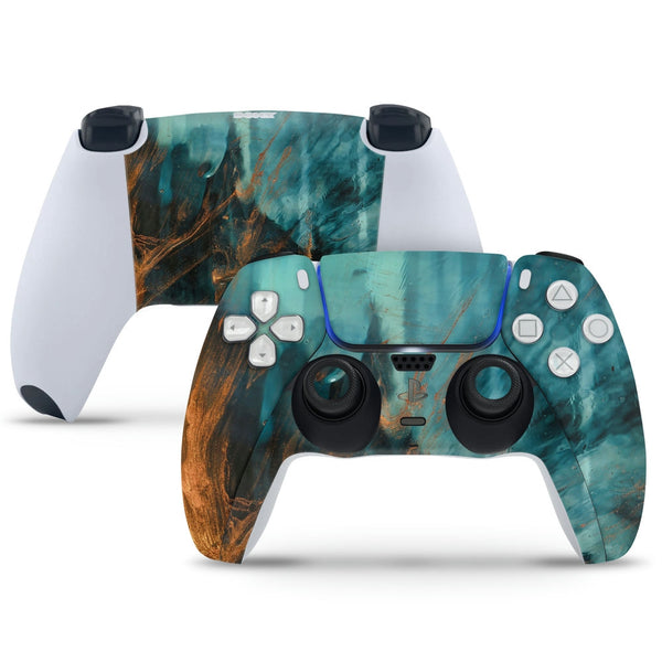 PS5 Controller Skin - Golden Brush Art