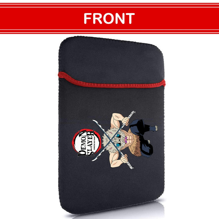 Printed Neoprene Reversible Laptop & Tablet Sleeve - Anime Demon Slayer Kimetsu No Yaiba DS10