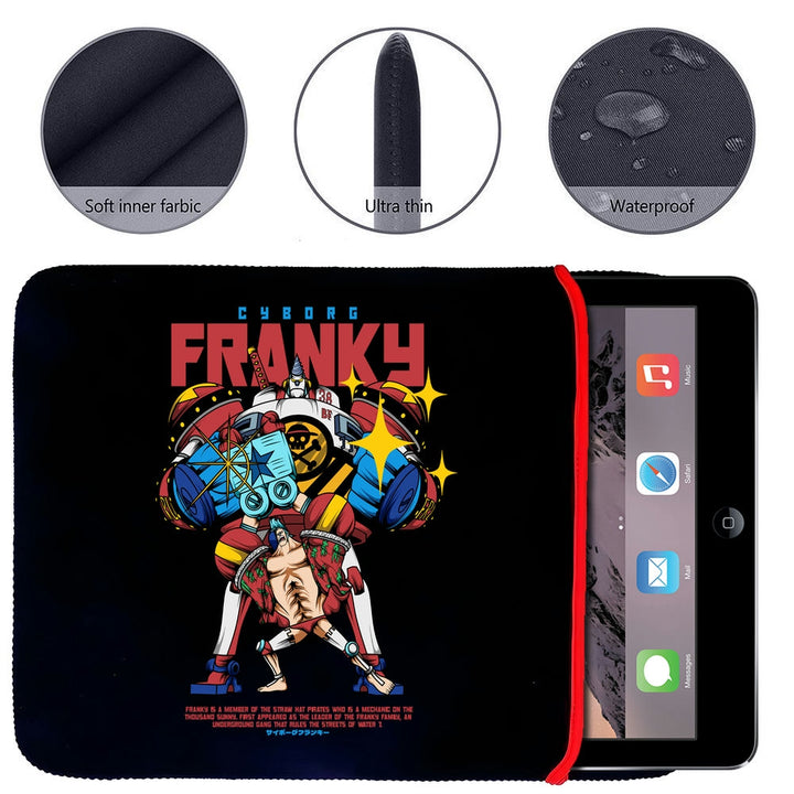 Printed Neoprene Reversible Laptop & Tablet Sleeve - One Piece Franky DS1