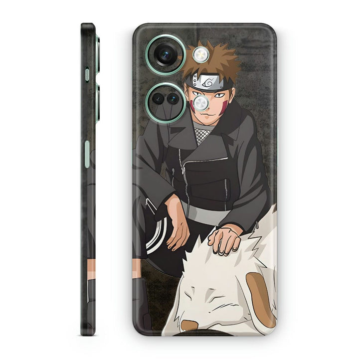 Mobile Skin Wrap - Anime Kiba Inuzuka Sitting Position