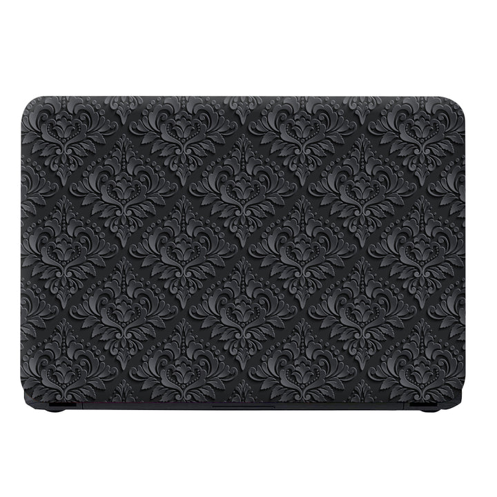 Laptop Skin - Black Grey Floral