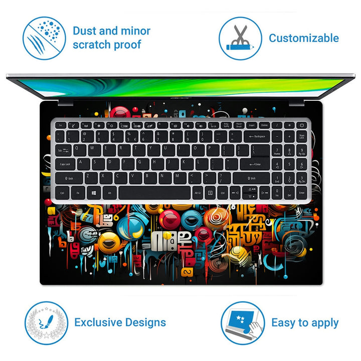 Laptop Skin - Colorful Vector Art of a Collection