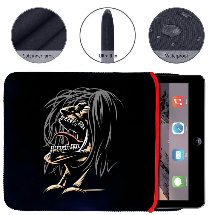 Printed Neoprene Reversible Laptop & Tablet Sleeve - Anime Attack on Titan DS23