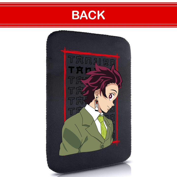 Printed Neoprene Reversible Laptop & Tablet Sleeve - Anime Tanjiro DS1