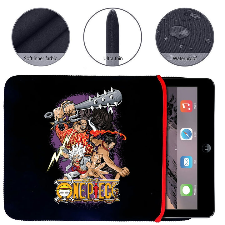 Printed Neoprene Reversible Laptop & Tablet Sleeve - Anime Action DS22