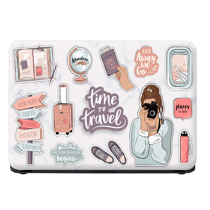 Laptop Skin - Time to Travel Girl Camera