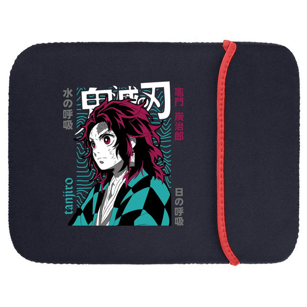 Printed Neoprene Reversible Laptop & Tablet Sleeve - Anime Demon Slayer Kimetsu No Yaiba DS01