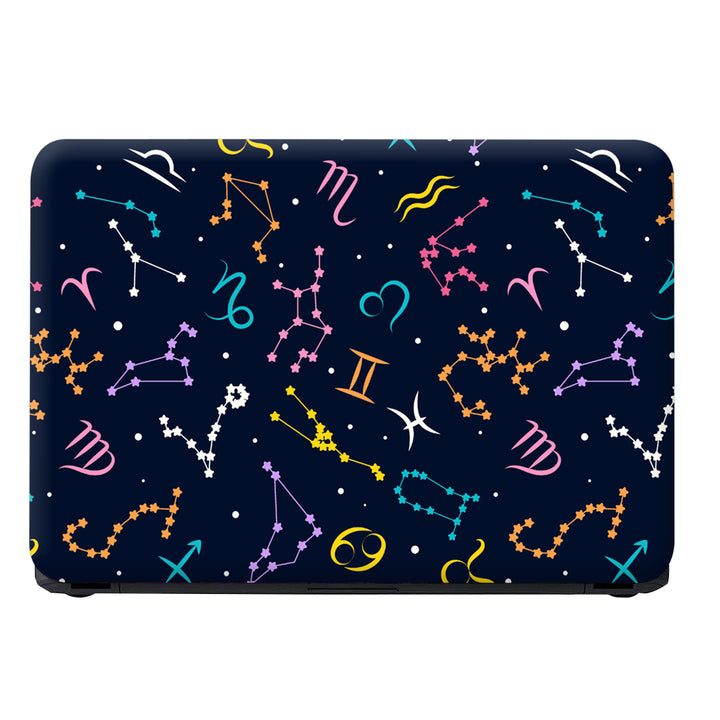 Laptop Skin - Colourful Ancient Symbols Blue