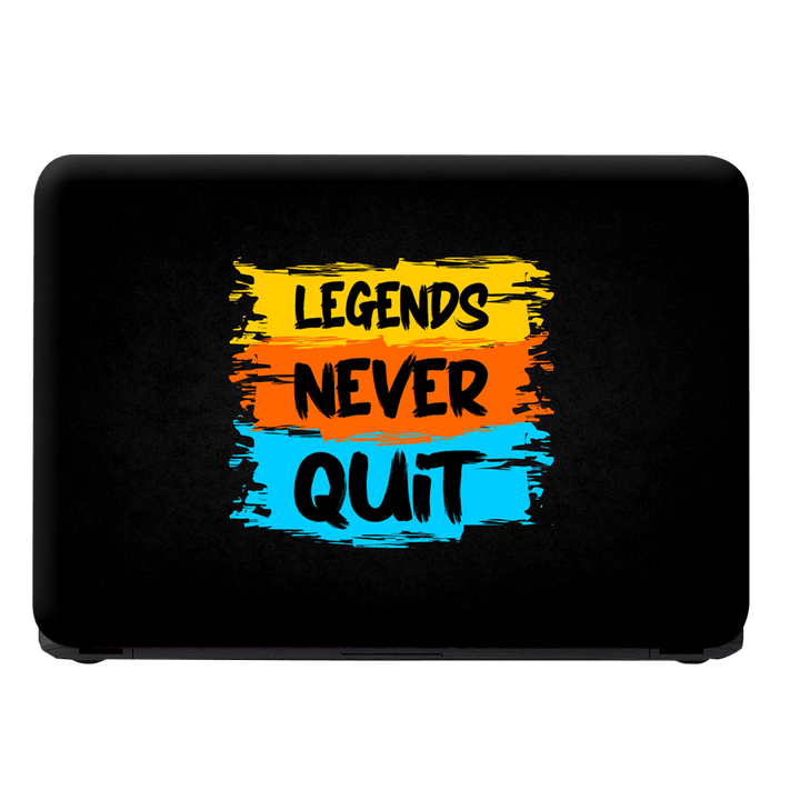 Laptop Skin - Legends Never Quit on Black