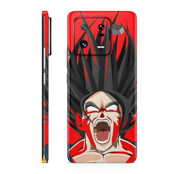 Mobile Skin Wrap - Anime Dragon Ball Angry Goku Red Design