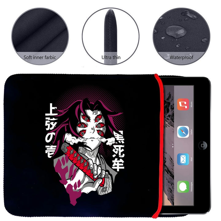 Printed Neoprene Reversible Laptop & Tablet Sleeve - Anime Kokoshibo