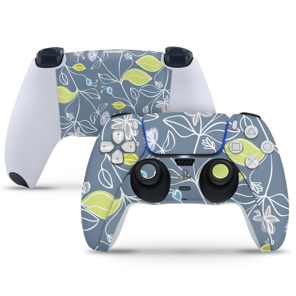 PS5 Controller Skin - Grren Leaves Floral