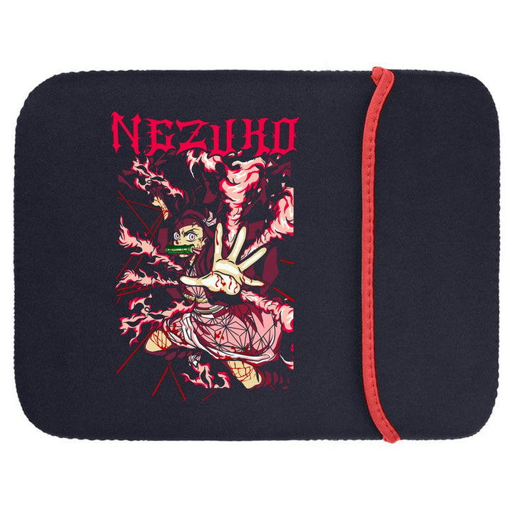 Printed Neoprene Reversible Laptop & Tablet Sleeve - Anime Nezuko