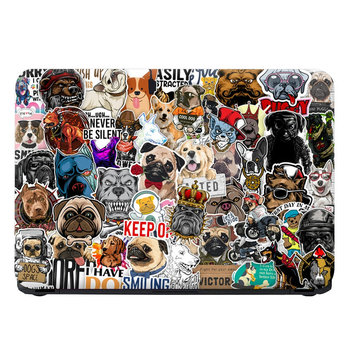 Laptop Skin - Cute Dog Sticker Bomb