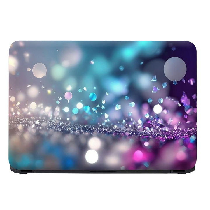 Laptop Skin - Abstract Glitter Silver Purple Blue Lights